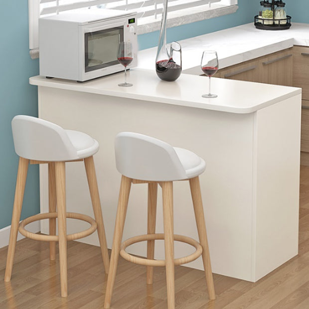 Modern Indoor Bar Stool Table Faux Wood Rectangle Counter Table