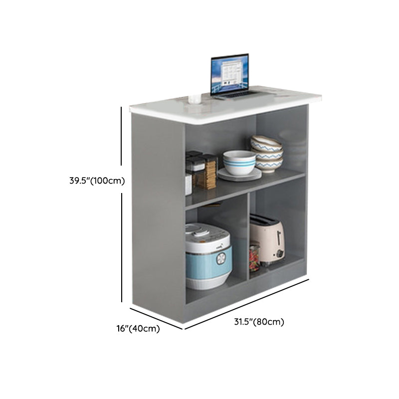 Modern Indoor Bar Stool Table Faux Wood Rectangle Counter Table