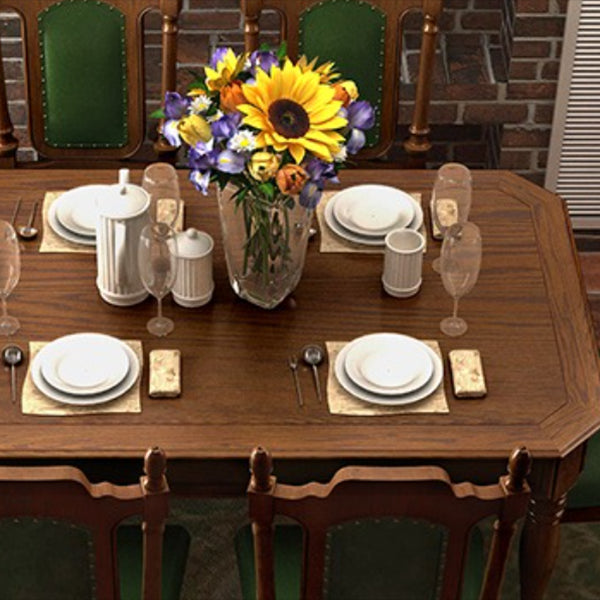7 Piece Dining Table Sets Rectangle Solid Wood Dining Room Furniture Set