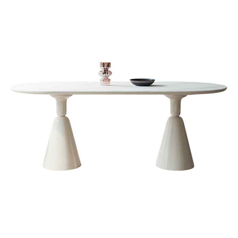 Oval 1/2/4/5/6/7 Piece Table and Chair Set White Dining Table Sets