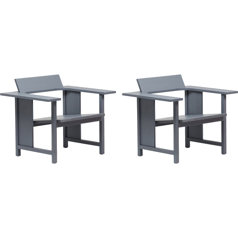Modern Simple Arm Chair Solid Wood Frame Guest Chair for Dining Room