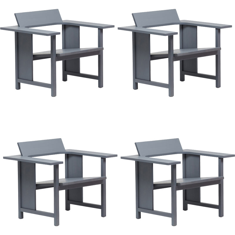 Modern Simple Arm Chair Solid Wood Frame Guest Chair for Dining Room
