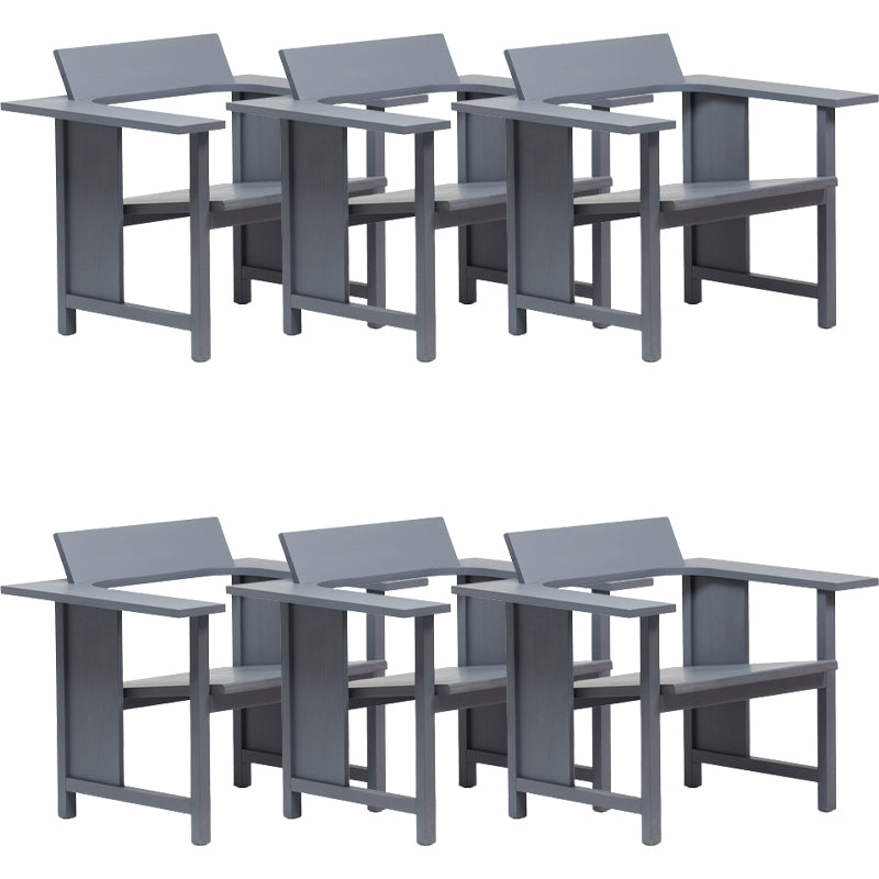 Modern Simple Arm Chair Solid Wood Frame Guest Chair for Dining Room