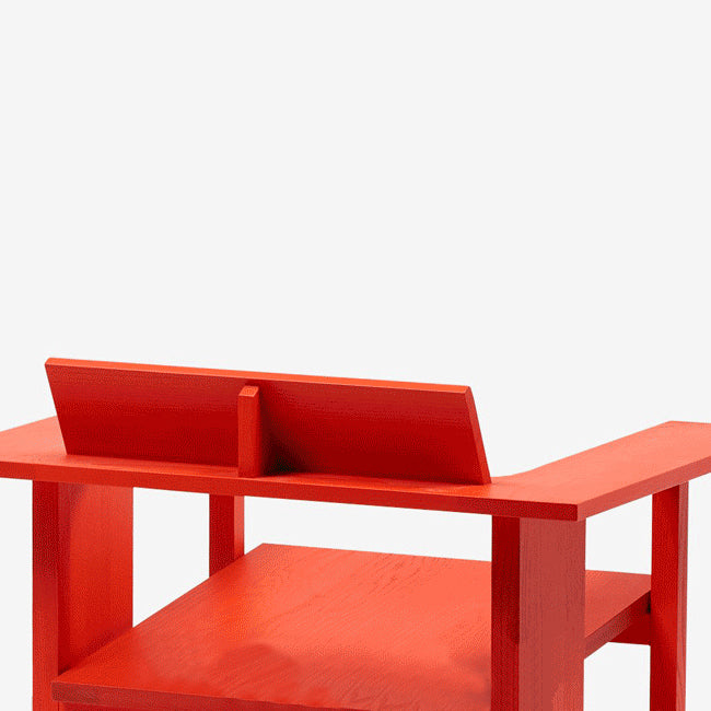 Modern Simple Arm Chair Solid Wood Frame Guest Chair for Dining Room
