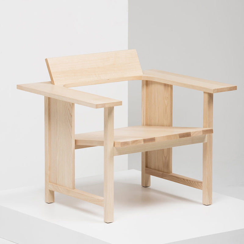 Modern Simple Arm Chair Solid Wood Frame Guest Chair for Dining Room