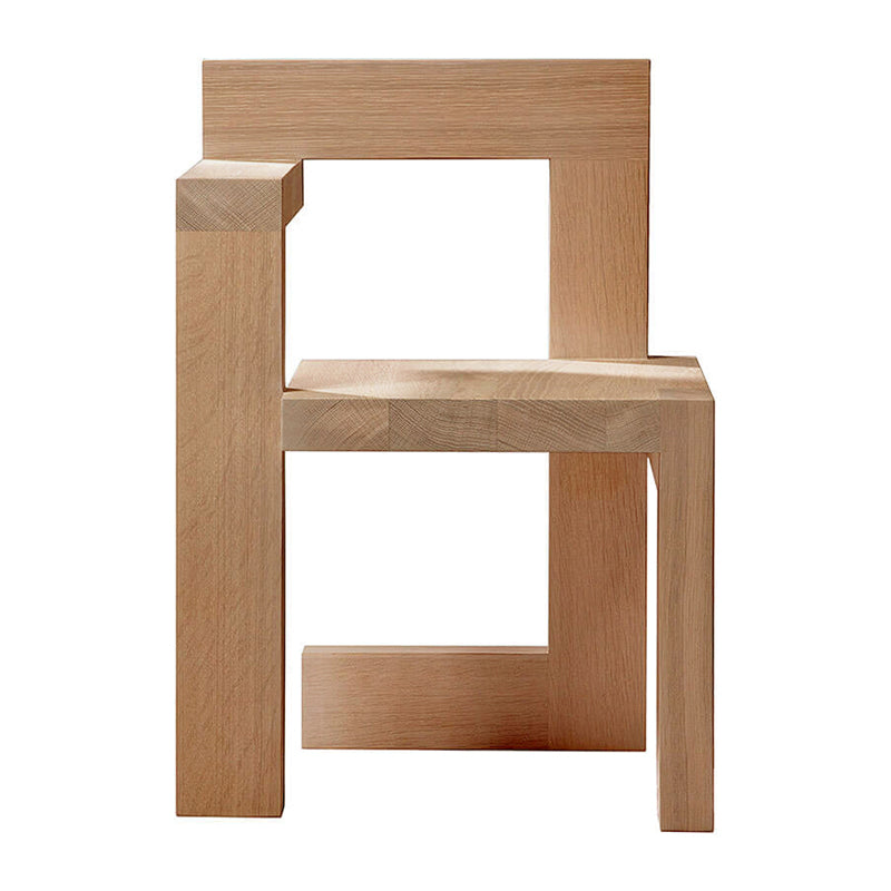 Modern Arm Chair Wood Open Back Dining Accent Chair for Home