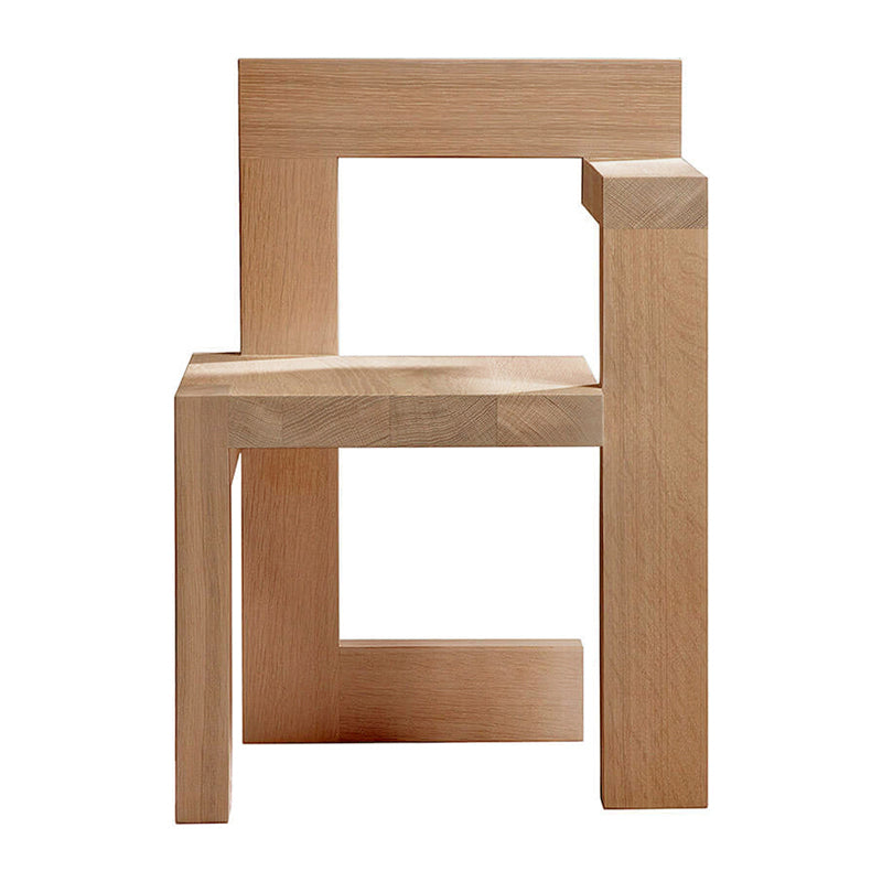 Modern Arm Chair Wood Open Back Dining Accent Chair for Home