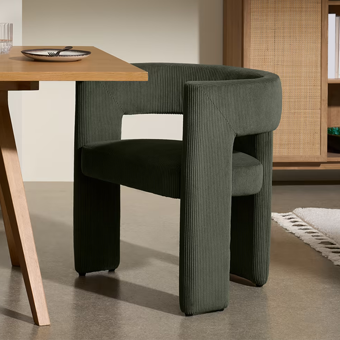 Modern Style Arm Chair Wood Open Back Dining Accent Chair for Home