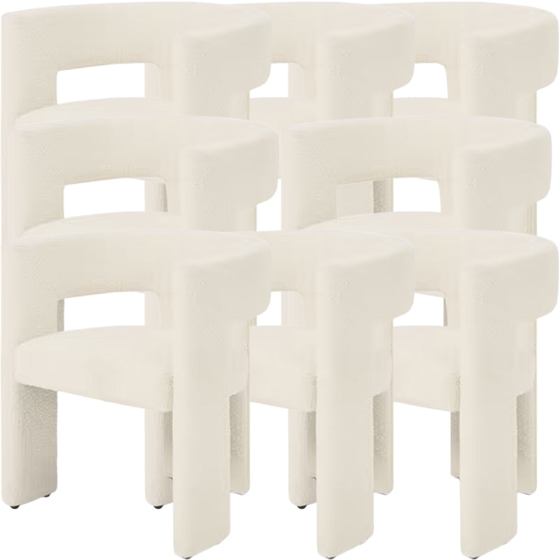 Modern Style Arm Chair Wood Open Back Dining Accent Chair for Home
