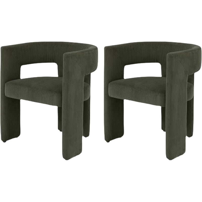 Modern Style Arm Chair Wood Open Back Dining Accent Chair for Home