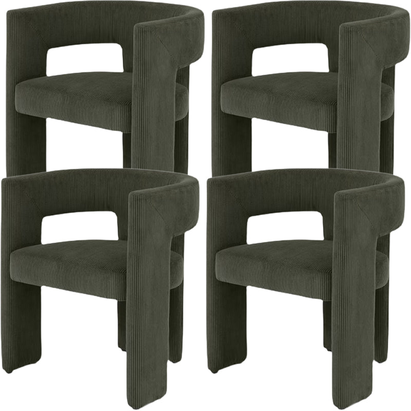 Modern Style Arm Chair Wood Open Back Dining Accent Chair for Home