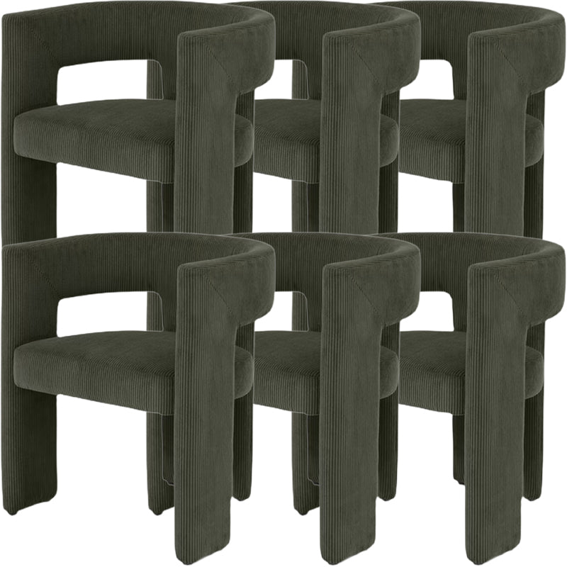 Modern Style Arm Chair Wood Open Back Dining Accent Chair for Home