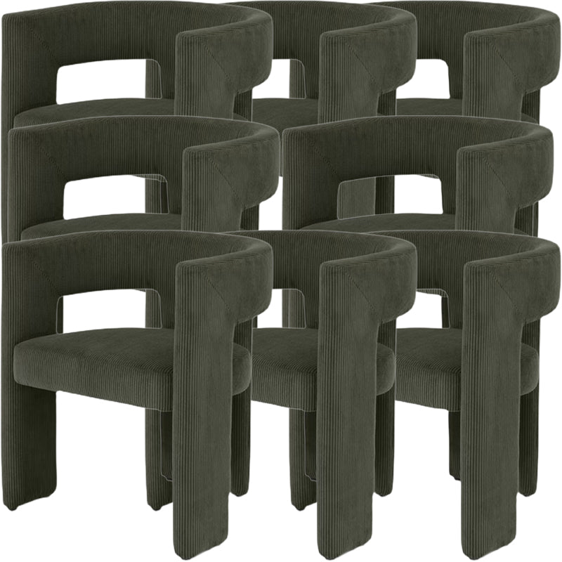Modern Style Arm Chair Wood Open Back Dining Accent Chair for Home