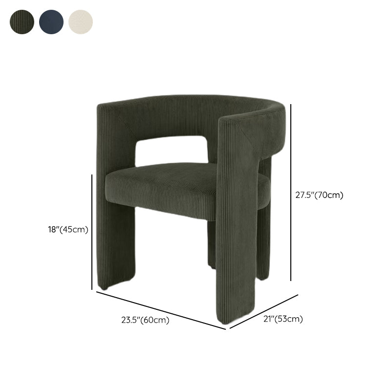 Modern Style Arm Chair Wood Open Back Dining Accent Chair for Home