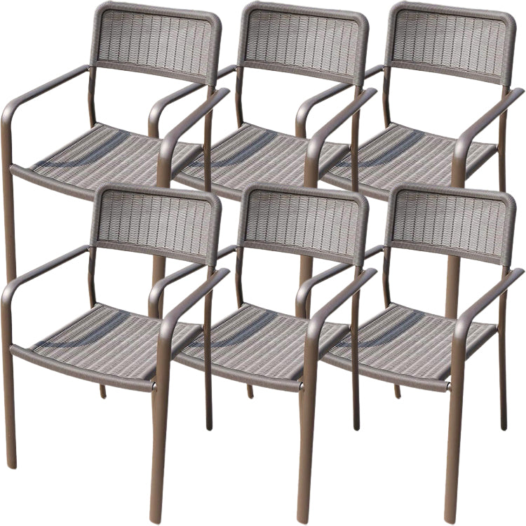 Contemporary Style Arm Chair Plastic Dining Accent Chair for Dining Room