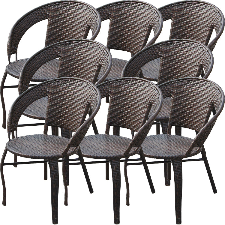 Contemporary Style Arm Chair Plastic Dining Accent Chair for Dining Room