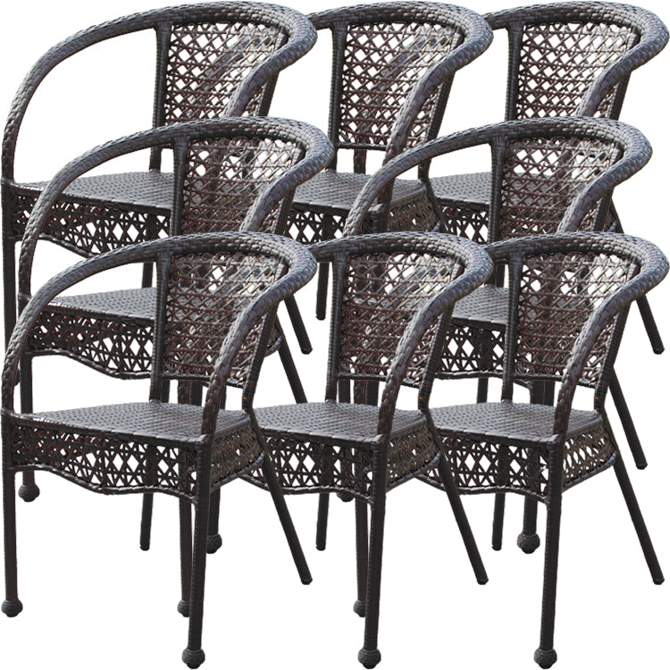 Contemporary Style Arm Chair Plastic Dining Accent Chair for Dining Room