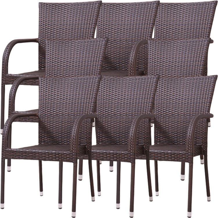 Contemporary Style Arm Chair Plastic Dining Accent Chair for Dining Room