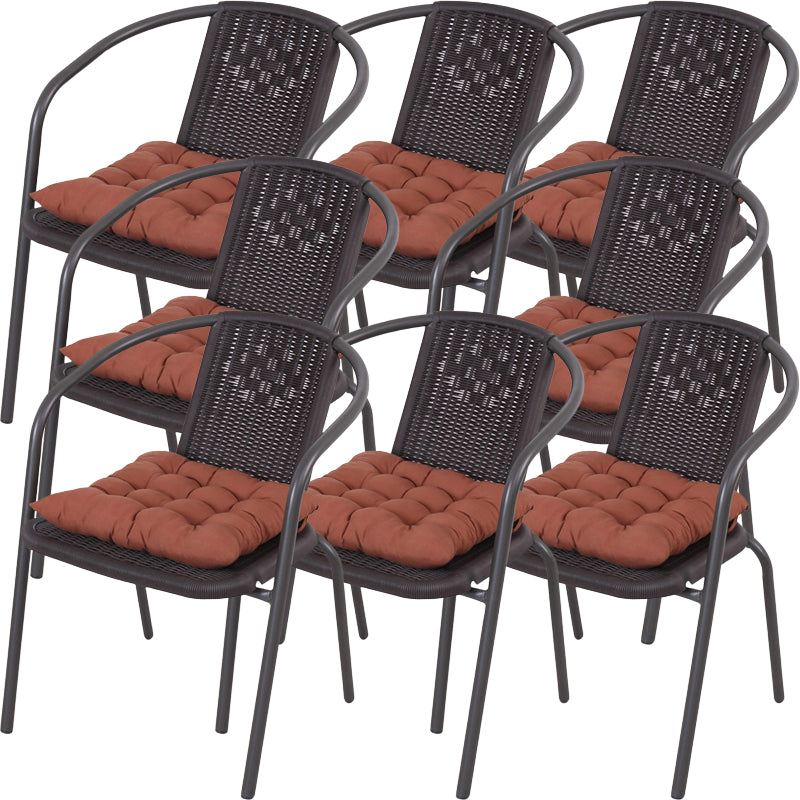 Contemporary Style Arm Chair Plastic Dining Accent Chair for Dining Room