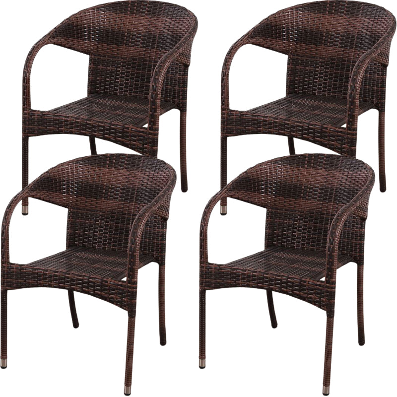 Contemporary Style Arm Chair Plastic Dining Accent Chair for Dining Room