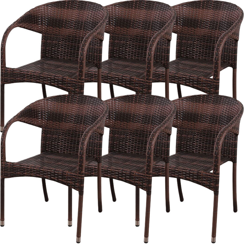 Contemporary Style Arm Chair Plastic Dining Accent Chair for Dining Room