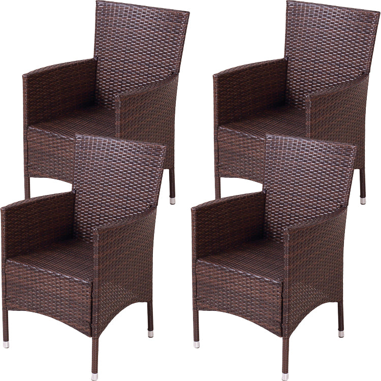 Contemporary Style Arm Chair Plastic Dining Accent Chair for Dining Room