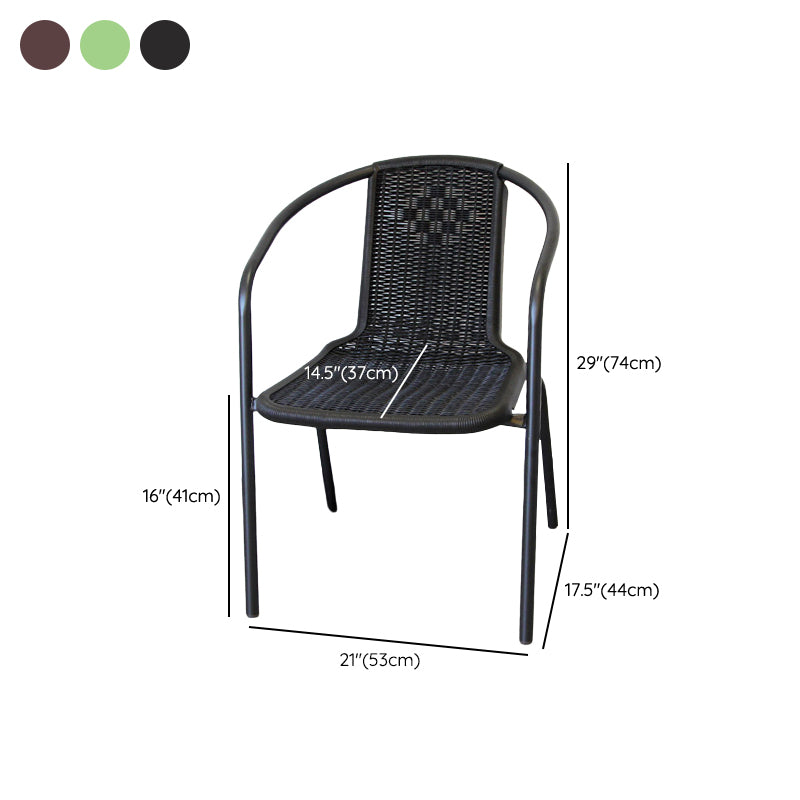 Contemporary Style Arm Chair Plastic Dining Accent Chair for Dining Room