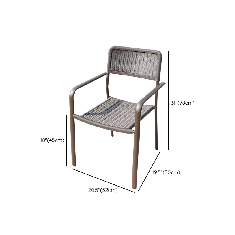 Contemporary Style Arm Chair Plastic Dining Accent Chair for Dining Room