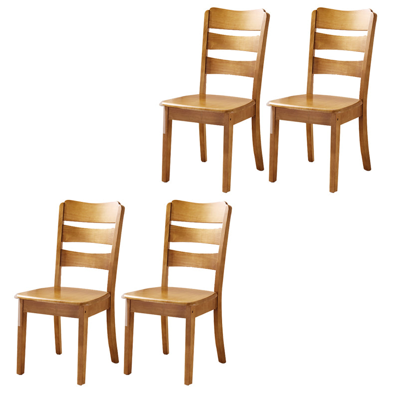 Solid Wood Dining Chairs Modern Style Home Armless Dining Chairs
