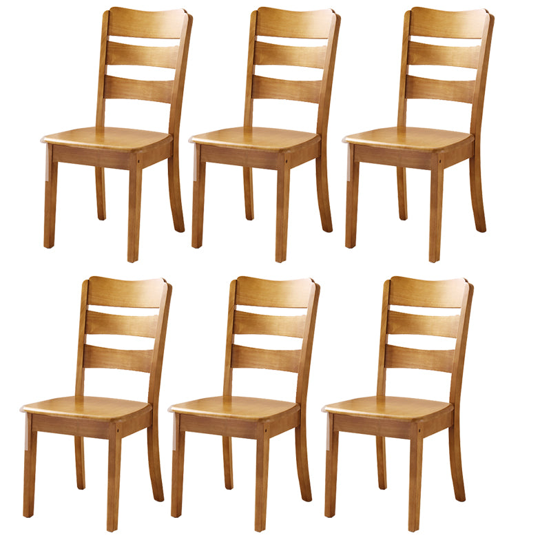 Solid Wood Dining Chairs Modern Style Home Armless Dining Chairs