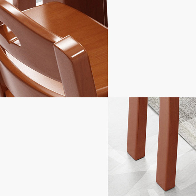 Solid Wood Dining Chairs Modern Style Home Armless Dining Chairs