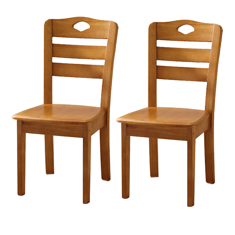 Solid Wood Dining Chairs Modern Style Home Armless Dining Chairs