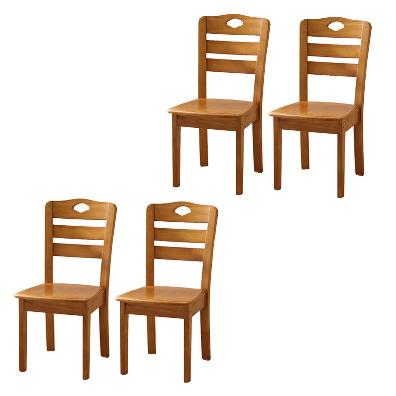 Solid Wood Dining Chairs Modern Style Home Armless Dining Chairs