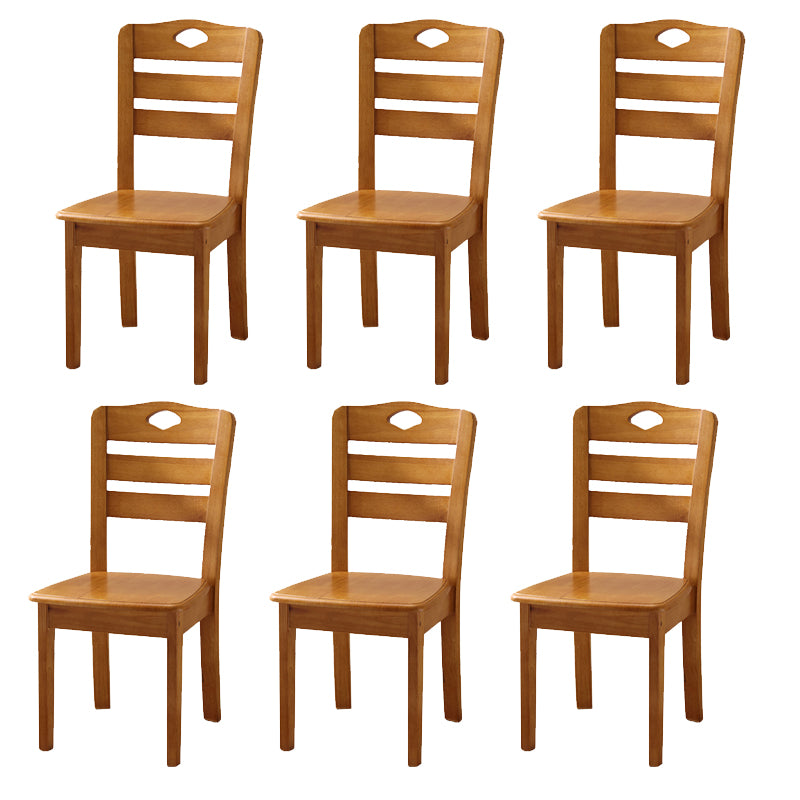 Solid Wood Dining Chairs Modern Style Home Armless Dining Chairs