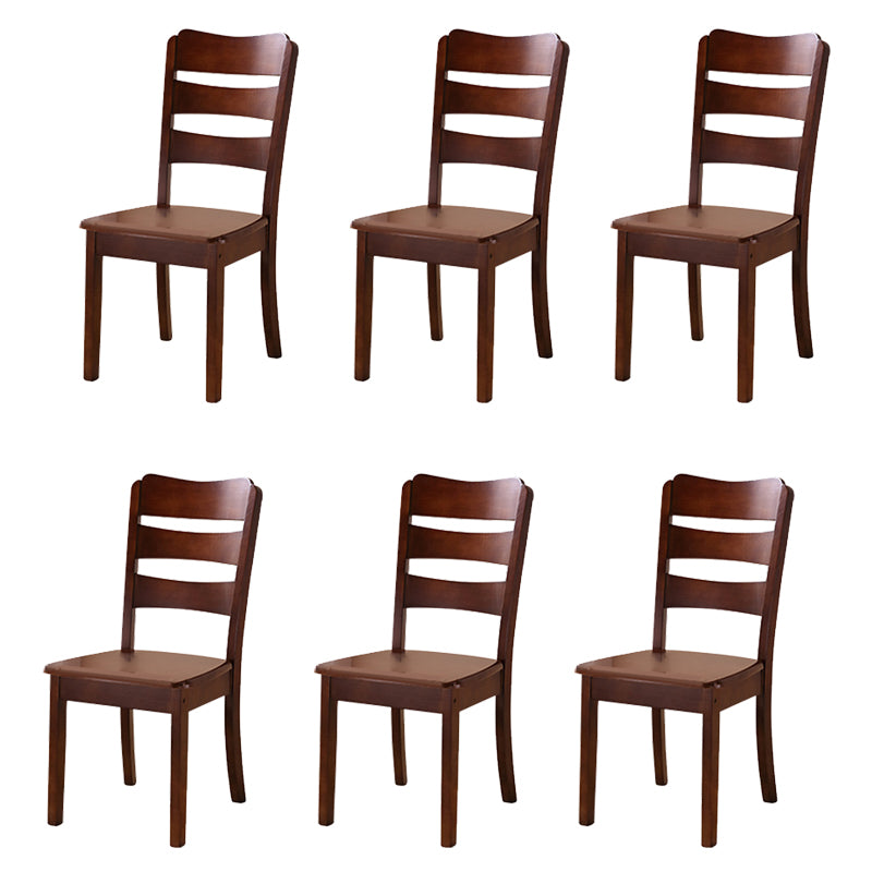 Solid Wood Dining Chairs Modern Style Home Armless Dining Chairs