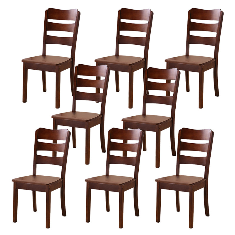 Solid Wood Dining Chairs Modern Style Home Armless Dining Chairs