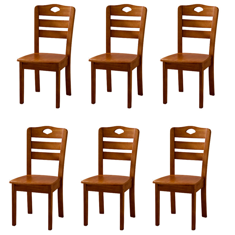 Solid Wood Dining Chairs Modern Style Home Armless Dining Chairs