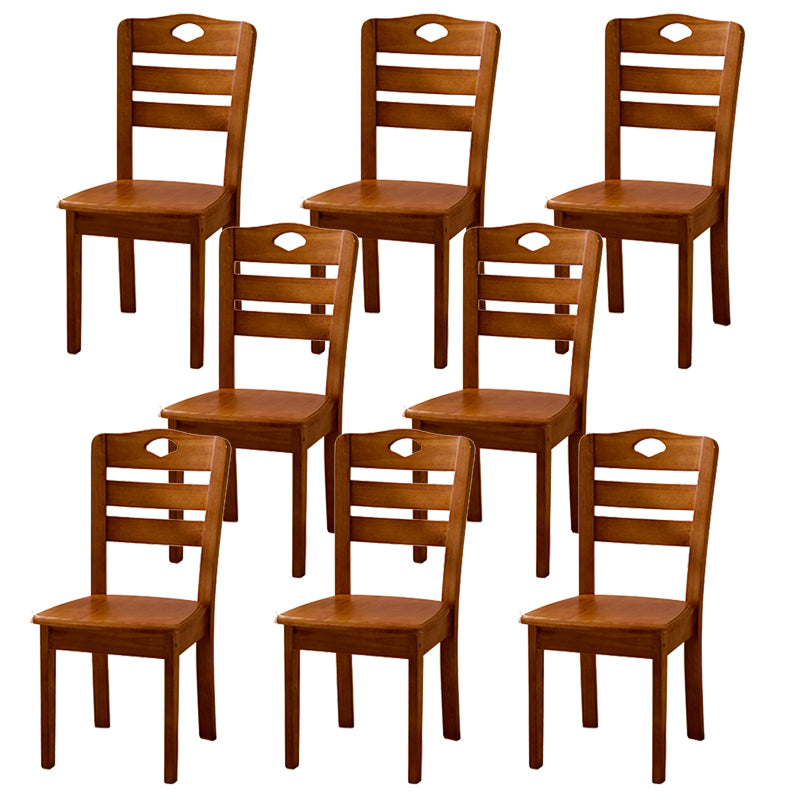 Solid Wood Dining Chairs Modern Style Home Armless Dining Chairs