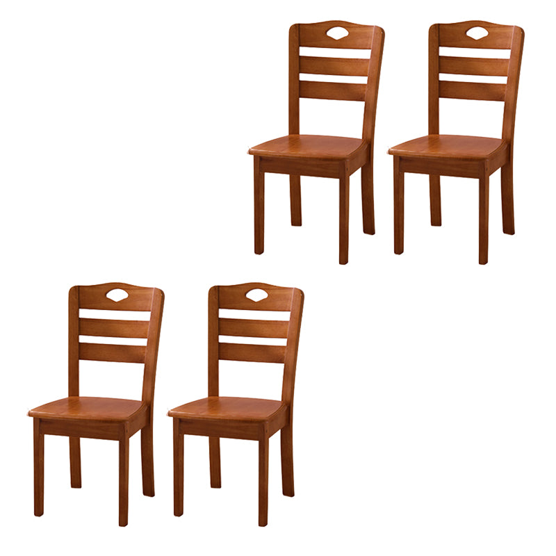 Solid Wood Dining Chairs Modern Style Home Armless Dining Chairs