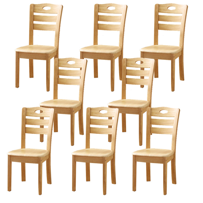 Solid Wood Dining Chairs Modern Style Home Armless Dining Chairs