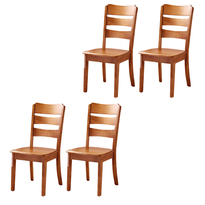 Solid Wood Dining Chairs Modern Style Home Armless Dining Chairs