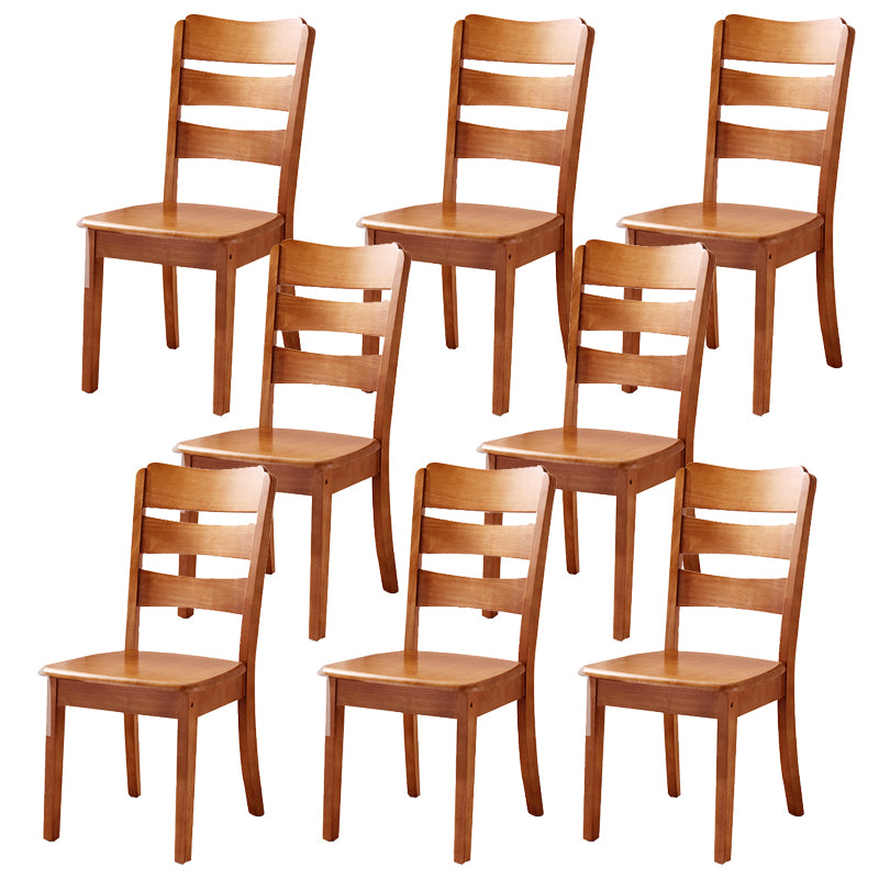 Solid Wood Dining Chairs Modern Style Home Armless Dining Chairs