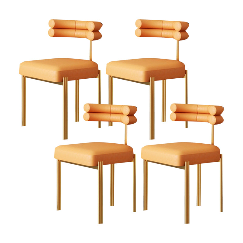 Scandinavian Metal Dining Chair Side Open Chair for Dining Room