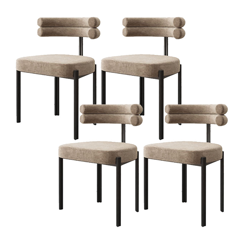 Scandinavian Metal Dining Chair Side Open Chair for Dining Room