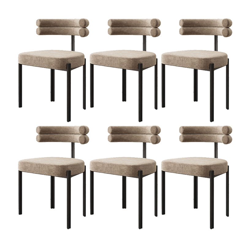 Scandinavian Metal Dining Chair Side Open Chair for Dining Room