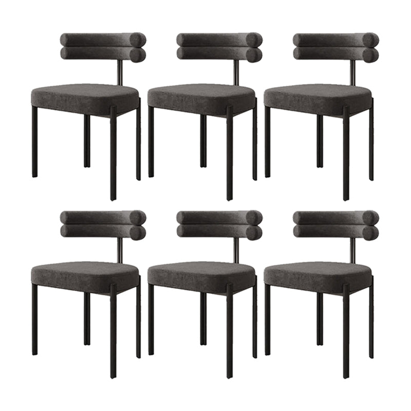Scandinavian Metal Dining Chair Side Open Chair for Dining Room