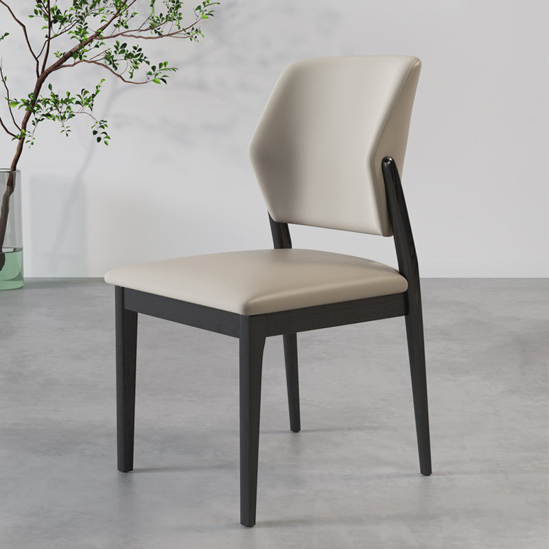 Contemporary Wood Chair Open Back Kitchen Dining Side Chair for Dinning Room