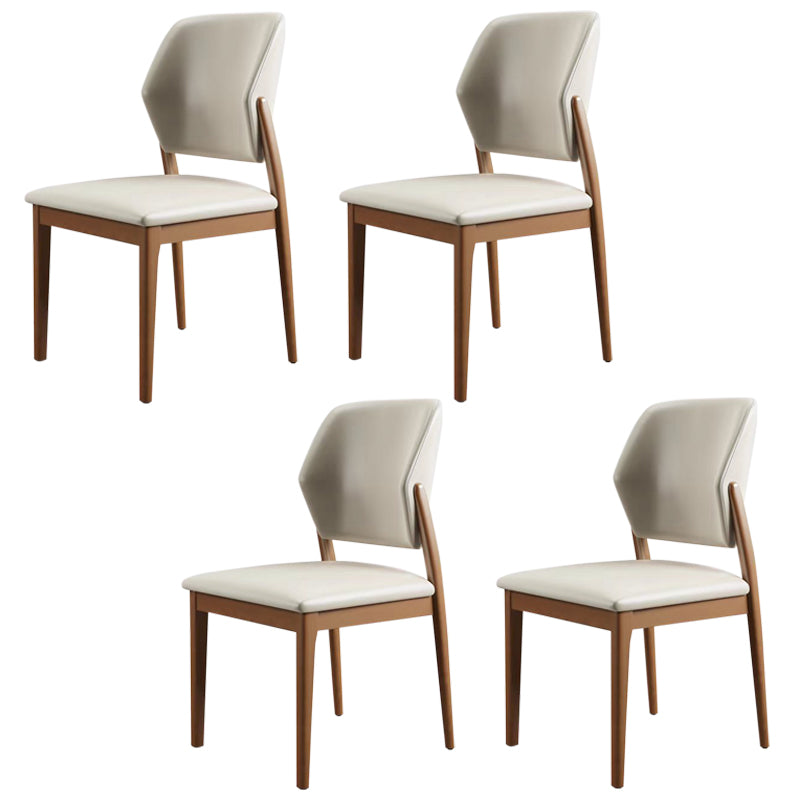 Contemporary Wood Chair Open Back Kitchen Dining Side Chair for Dinning Room