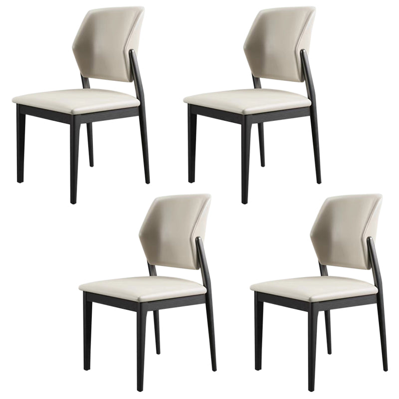 Contemporary Wood Chair Open Back Kitchen Dining Side Chair for Dinning Room