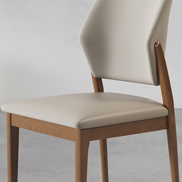 Contemporary Wood Chair Open Back Kitchen Dining Side Chair for Dinning Room